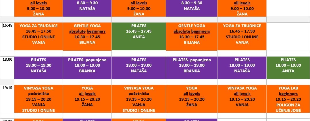 Raspored od 1.5.24 Studio One